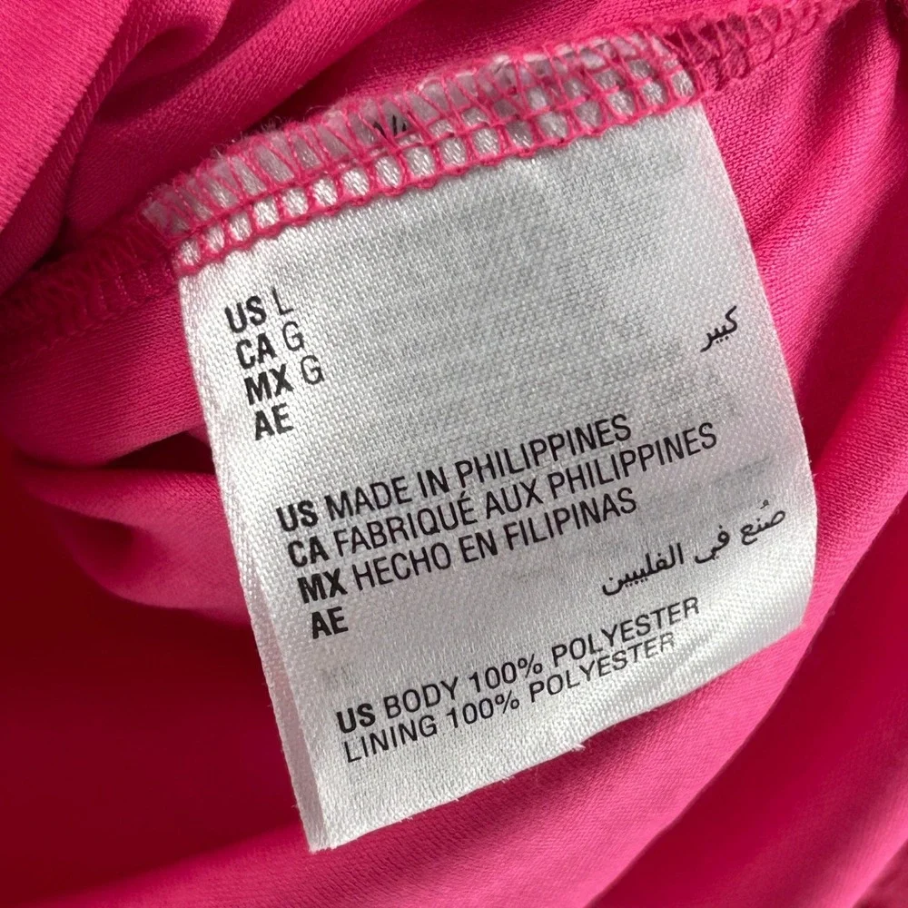 Charter Club Hot Pink Floral Lace Petal Sleeve Blouse Large Barbiecore Coquette